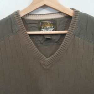 Eddie Bauer XL Khaki/Tan Cotton Sweater Vest